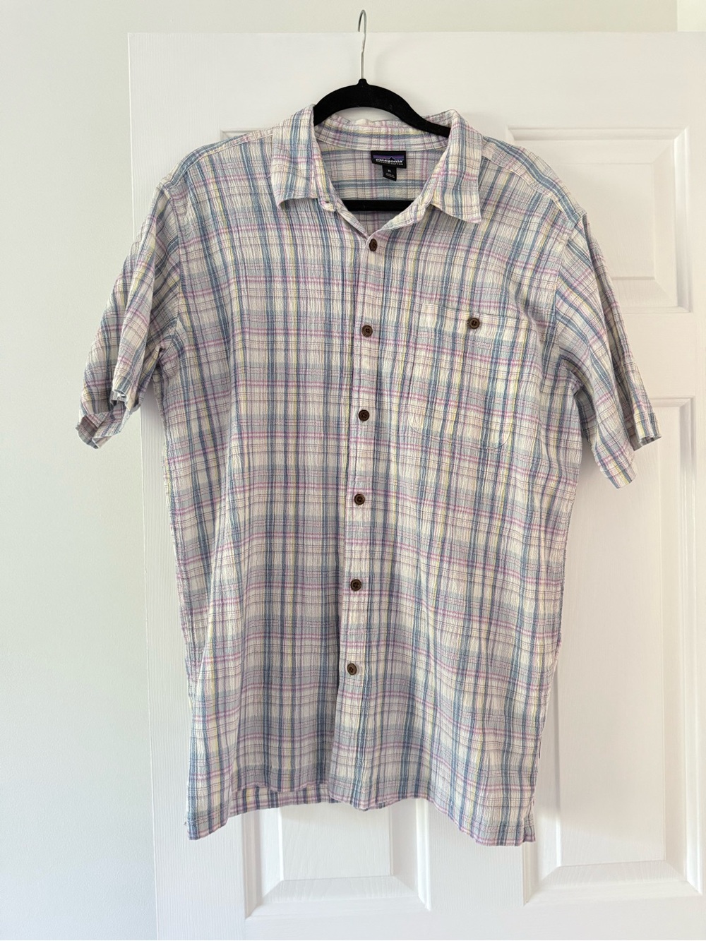 Patagonia organic cotton men’s button down plaid shirt size XL